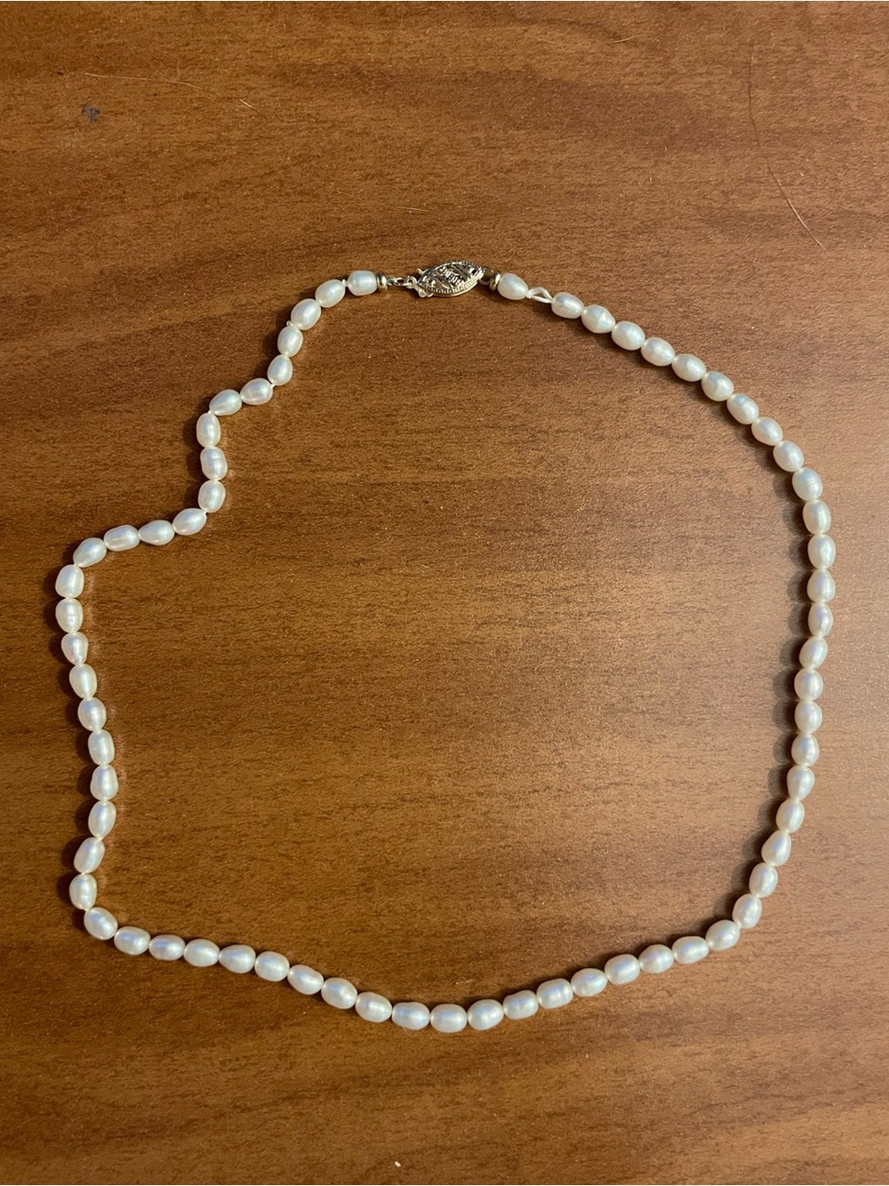 Genuine Pearl Necklace with solid 14k gold clasp